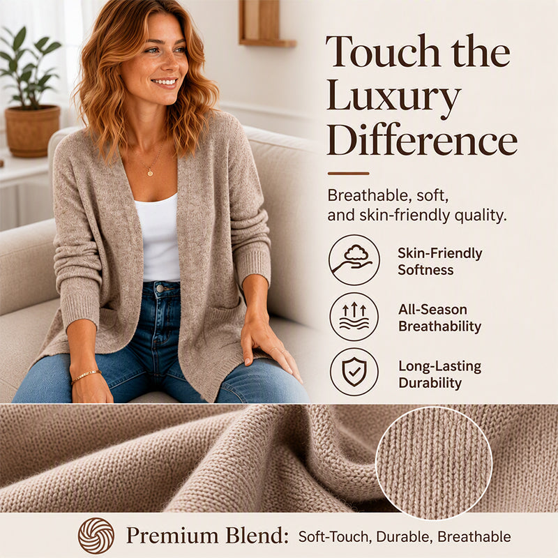Women's Casual Open Front Knit Cardigan
