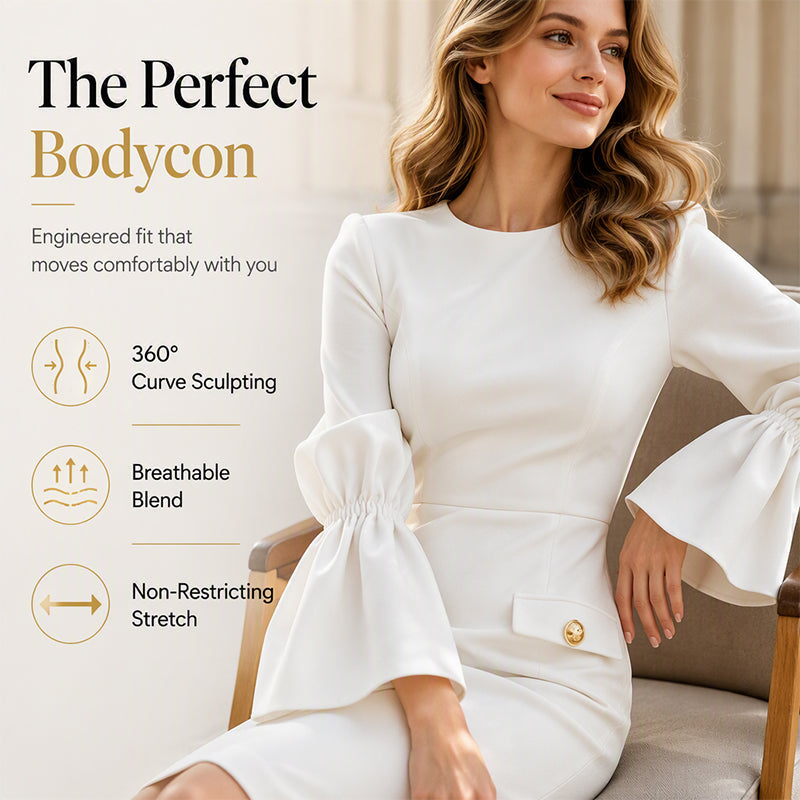⌛Limited-Time Offer-Women's Elegant Crew Neck Pencil Dress