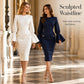 ⌛Limited-Time Offer-Women's Elegant Crew Neck Pencil Dress