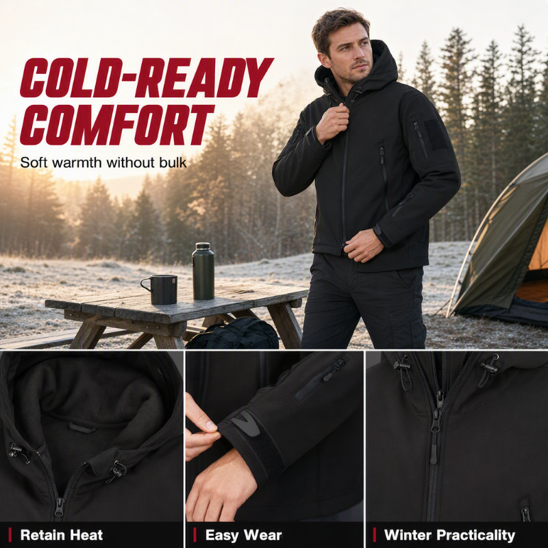 💥 Built for Wind & Rain | Men's Waterproof Insulated Outdoor Jacket