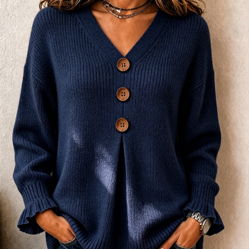 💥 Special Price Today | Women's Soft V-Neck Textured-Knit Sweater