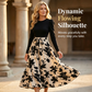 Floral Long Sleeve A-Line Maxi Dress for Women