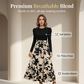 Floral Long Sleeve A-Line Maxi Dress for Women