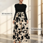 Floral Long Sleeve A-Line Maxi Dress for Women