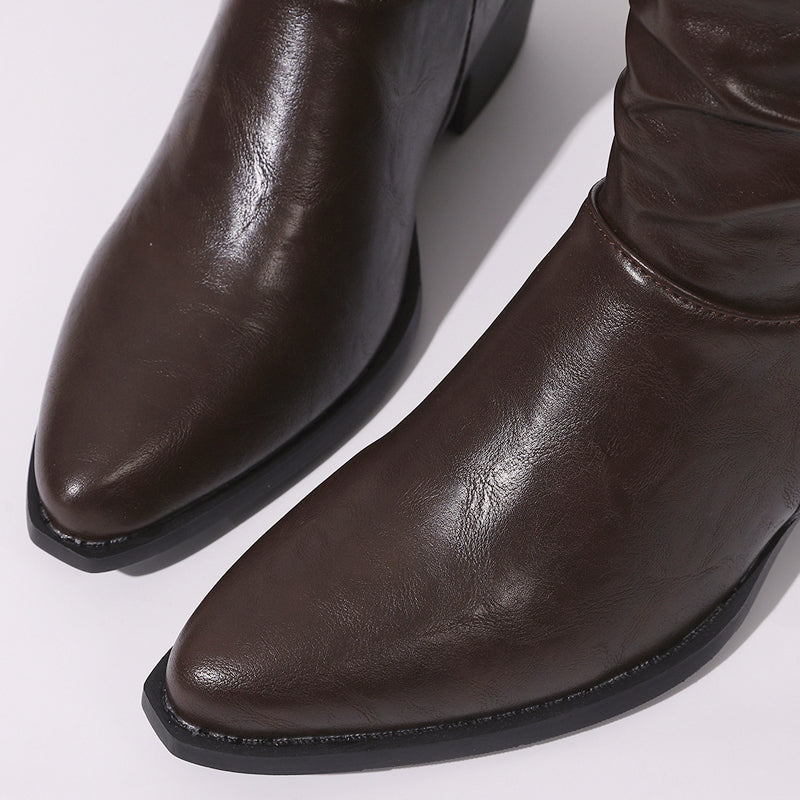 ⌛Limited-Time Offer-Women's Pointed Toe Chunky Heel Boots