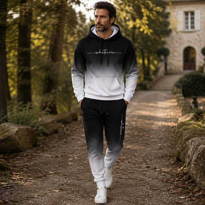 Men's Printed Hoodie & Sweatpants Set