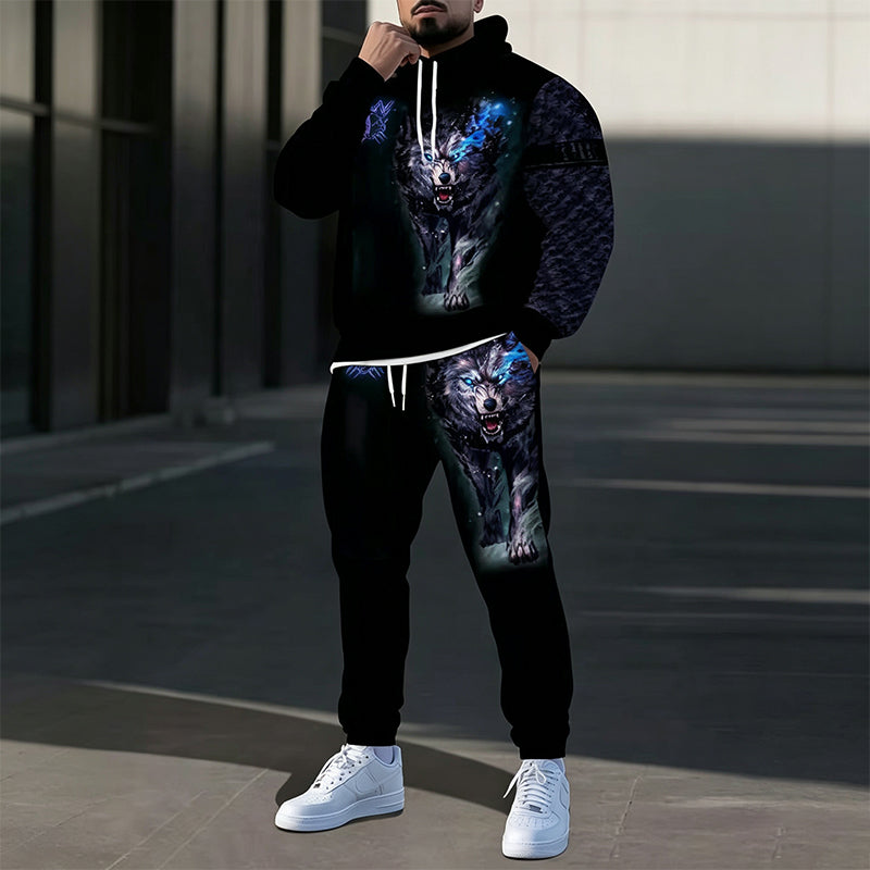 Men's Printed Hoodie & Sweatpants Set