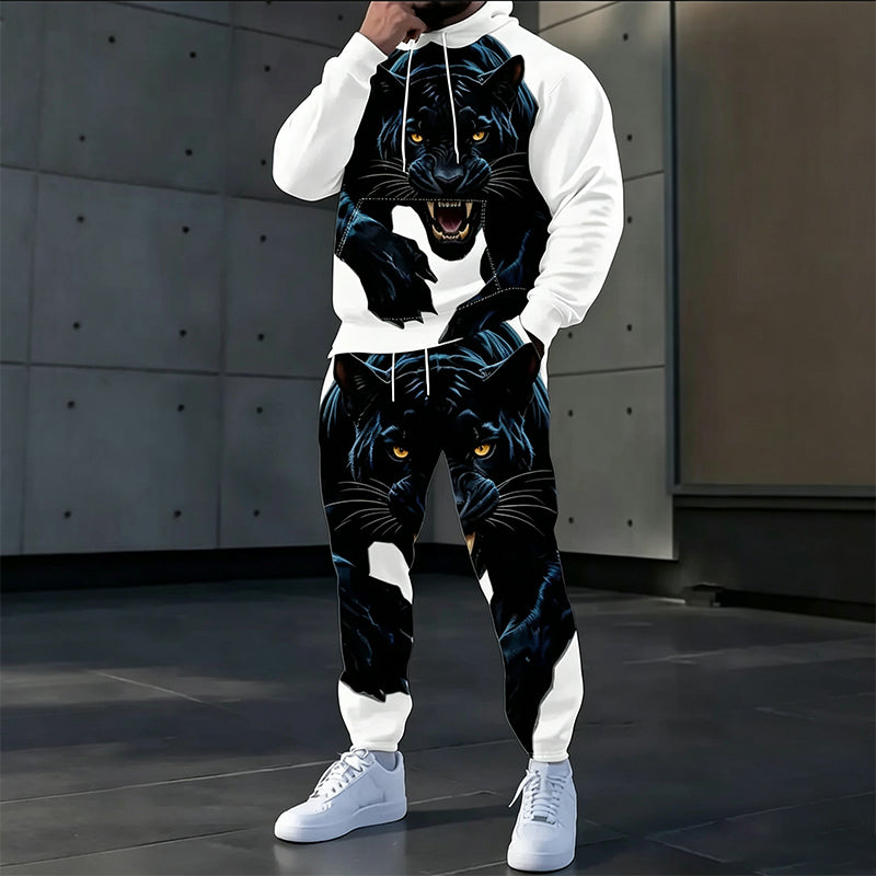 Men's Printed Hoodie & Sweatpants Set