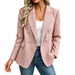 Women's Casual Double-Breasted Blazer Jacket