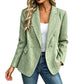 Women's Casual Double-Breasted Blazer Jacket