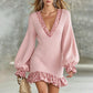 ⌛Limited-Time Offer-Women's Lantern Sleeve V Neck Knit Dress