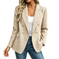 Women's Casual Double-Breasted Blazer Jacket