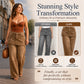 Women's Layered Skirt Over Denim Jeans