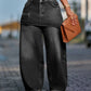 Women's Layered Skirt Over Denim Jeans