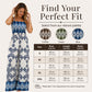 ⌛Limited-Time Offer-Women's Bohemian Print Smocked Jumpsuit