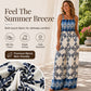 ⌛Limited-Time Offer-Women's Bohemian Print Smocked Jumpsuit