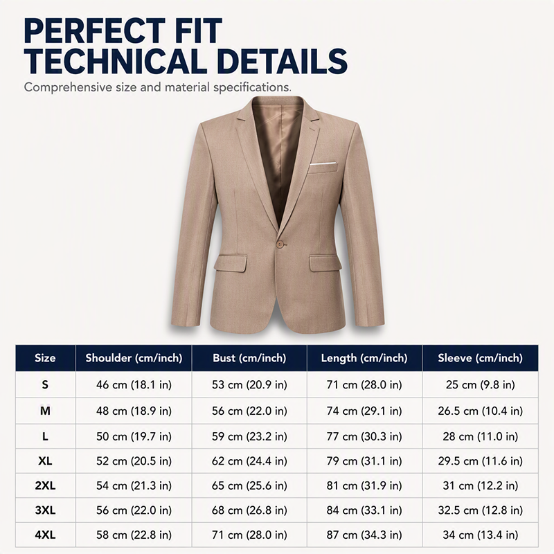 ✨Men Slim Fit Button Lapel Blazer