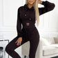 Women's Cinched Waist Hoodie & Pants Set