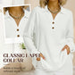 Women's V-Neck Waffle Knit Long Sleeve Top