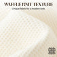 Women's V-Neck Waffle Knit Long Sleeve Top