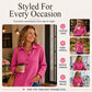 Women's Waffle Knit Long Sleeve Henley Top