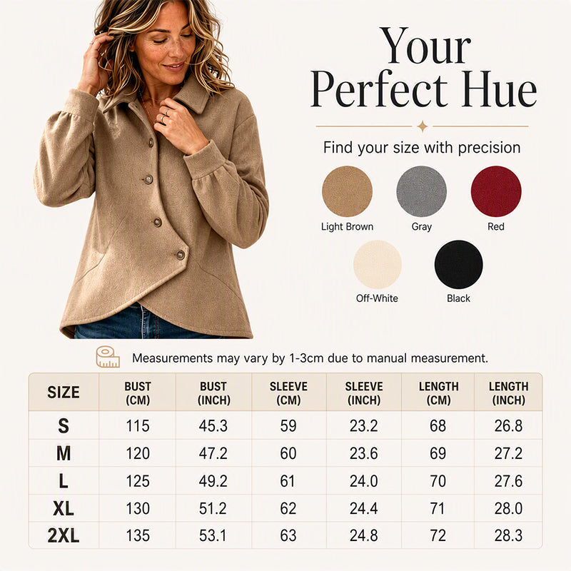Women's Irregular Diagonal Button-Down Jacket