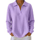 Women's Knit V-Neck Long Sleeve Top