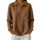 Women's Knit V-Neck Long Sleeve Top