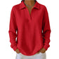 Women's Knit V-Neck Long Sleeve Top