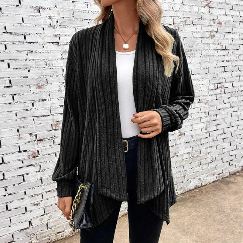 ⏳LAST DAY SALE ONLY ￡16.99!!🧶Women's Casual Draped Open Front Cardigan – Cosy, Flattering & Effortlessly Chic