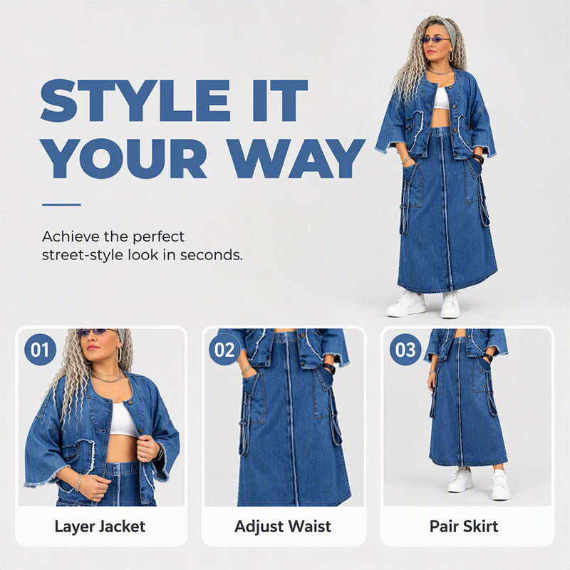 Slimming Denim Maxi Dress