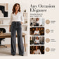 Women's Velvet High-Waist Wide-Leg Pants