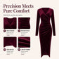 Women's V-Neck Velvet Ruched Bodycon Dress