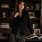Women's Furry Collar Knit Cardigan