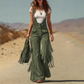 Retro Western Suede Fringe Overalls