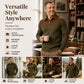 Men's Quarter Zip Corduroy Knit Sweater