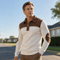 Men's Quarter Zip Corduroy Knit Sweater