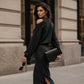 Women's Slanted Shoulder Sweatshirt & Sleeveless Dress Set