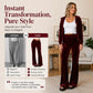 Women's Velvet Drawstring Flare Pants