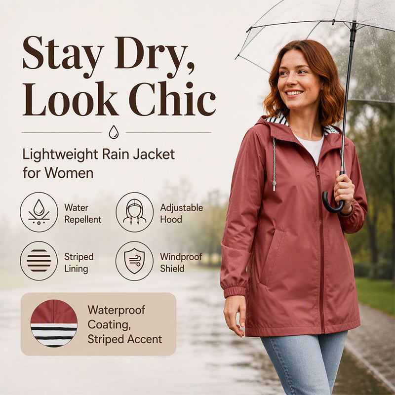 ⌛Limited-Time Offer-Women's Outdoor Waterproof Hooded Jacket