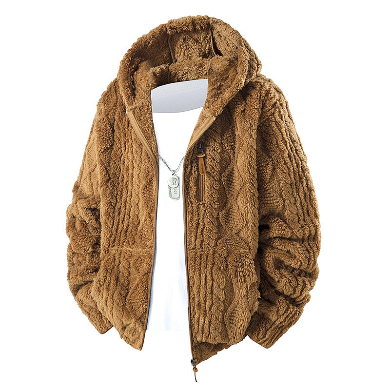 Men's Hooded Fleece Zipper Jacket