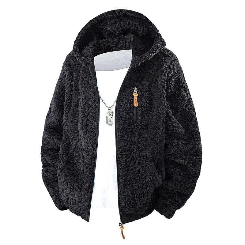 Men's Hooded Fleece Zipper Jacket