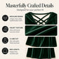 Women's Criss-Cross V-Neck Velvet Midi Dress