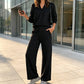 👚🌸 Bestseller – Women's Casual V-Neck Top & Wide-Leg Pants