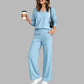👚🌸 Bestseller – Women's Casual V-Neck Top & Wide-Leg Pants
