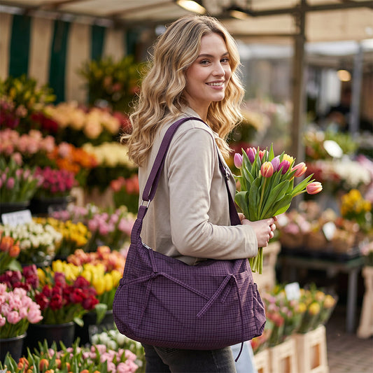 ⌛Limited-Time Offer-Casual Plaid Slouchy Shoulder Bag