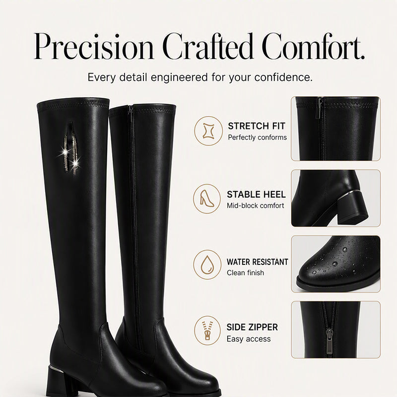 ⌛Limited-Time Offer-Women's Warm Elastic Over-the-Knee Boots
