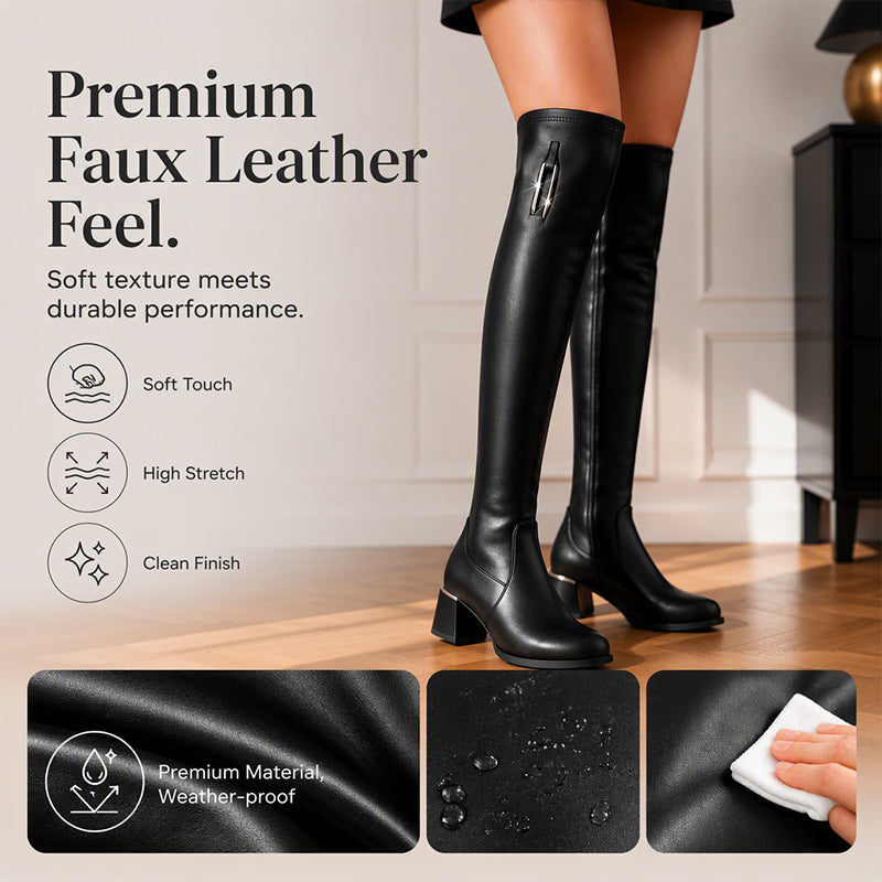 ⌛Limited-Time Offer-Women's Warm Elastic Over-the-Knee Boots