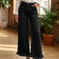 Women's Chic Ruffled Hem Straight Leg Jeans