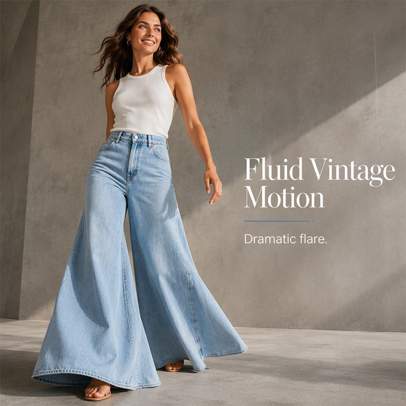 💙 Women's Casual High-Waisted Wide-Leg Jeans